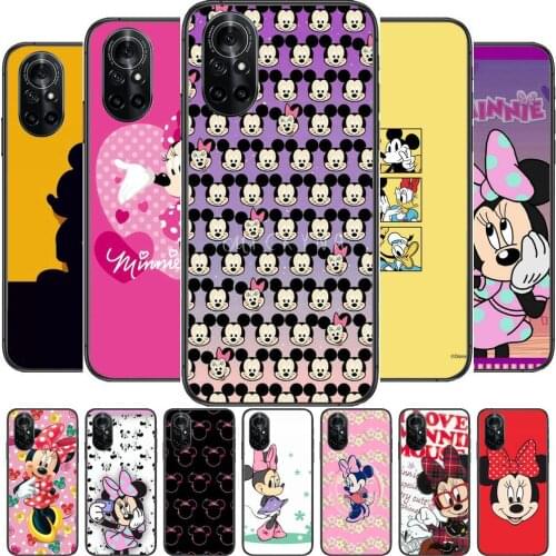 Minnie Mouse Photos Clear Phone Case For Huawei Honor 20 10 9 8A 7 5T X Pro Lite 5G Black Etui Coque Hoesjes Comic Fash design