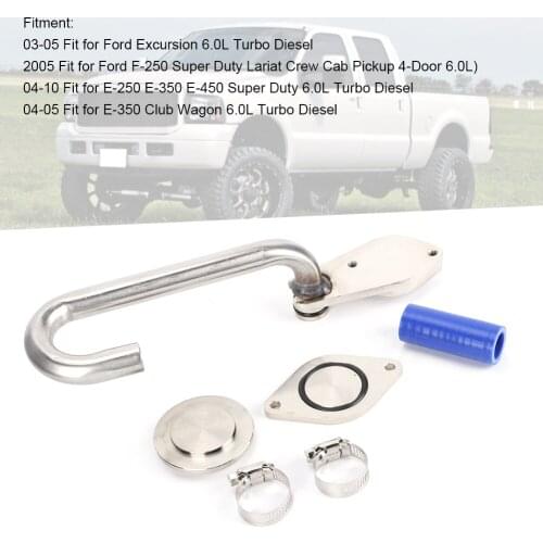 EGR Cooler Delete Kit Car Accessory Fit for Ford Excursion F‑250 F‑350 F‑450 F‑550 E-350 Club Wagon 6.0L Turbo Diesel