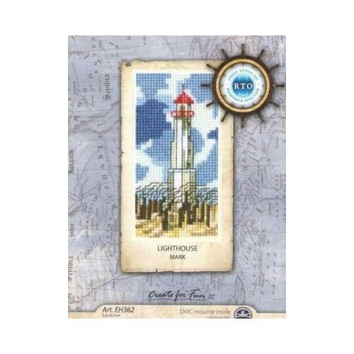 6-RTO EH362 Light house cross stitch 11CT 18ct 14ct cotton thread embroidery DIY handmade needlework