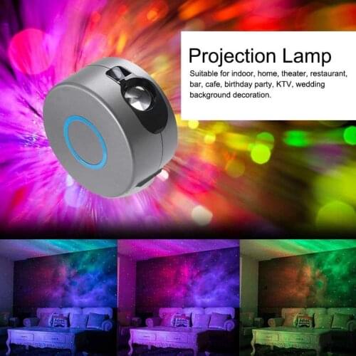 Star Projector Light LED Colorful Rotating Water Night Lamp with Remote Control for Bedroom Decor 5W US 110V-240V