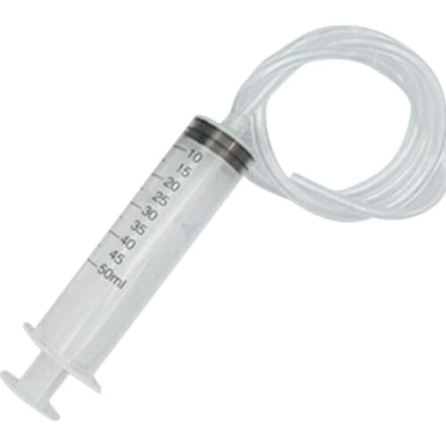 1Pc Large Measuring Syringe Plastic Syringe With 1m Clear Tube For Measuring Nutrient Motoring Applications