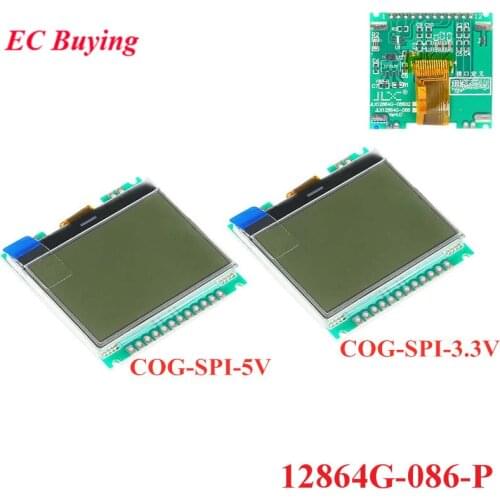 12864 LCD Display Module LCD Screen Board COG 12864G White SPI 128X64 12864G-086-P 128*64 Dot Matrix Module 3.3V/5V UC1701X