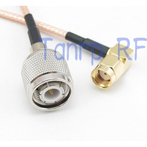 15CM Pigtail coaxial jumper cable RG316 extension cord 6inch TNC male plug to RP SMA male right angle RF adapter connector