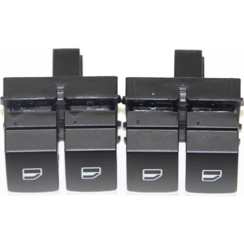 2Pcs Window Regulator Switch Drivers door Switch Chrome For VW Golf 5 Touran Passat CC Caddy Tiguan 5K3 959 857 A/B XSH