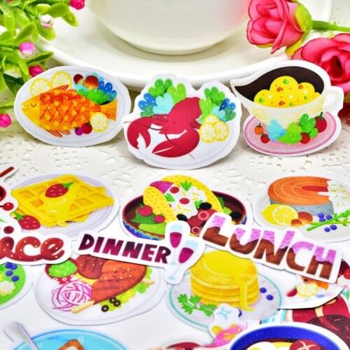 32pcs Creative kawaii Cute Hand drawn foods scrapbooking stickers /decorative sticker /DIY craft photo albums/Children