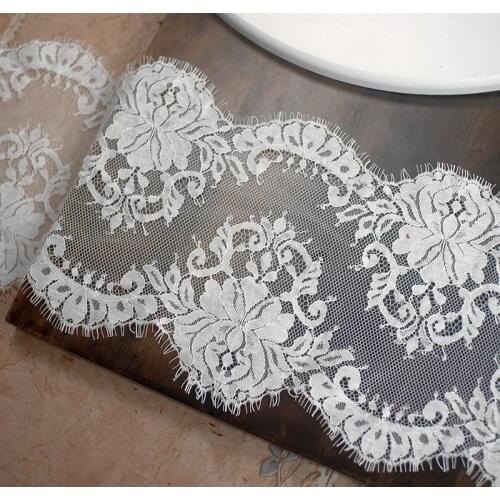 3mt 1 Lot 15cm hot sale solid color French Chantilly lace fabric and trim colors for choice DIY kid dress shirt skirt a