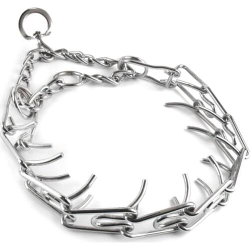 45/50/55/60cm Adjustable Pet Dog Metal Pinch Training Chain Collar Prong Pet Choke Collars 2016