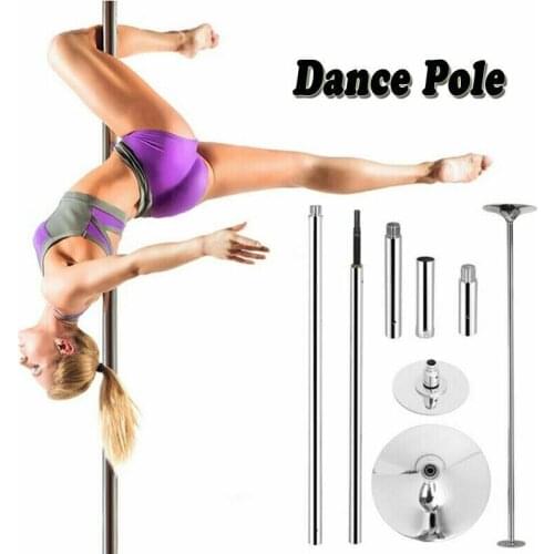 Portable Stripper Dance Pole 45mm Professional Dancing Static Stripper Spinning Dancer Gym Powertrain Fitness Exercise
