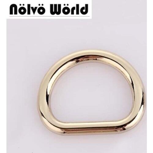 50pcs 5 colors 5mm thick 25mm Closed D Ring,alloy welded 2.5cm d rings for handmade bags purse crafted