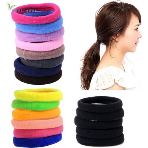 50pcs/set Hair Bands lowest price for beautifully womens Girls Elastic Hair Ties Band Rope Ponytail Bracelet 2017 New arrival