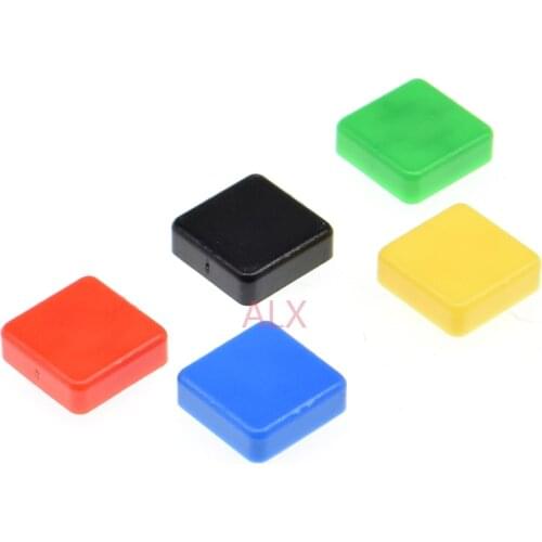 50PCS square Tactile Button caps for B3F-4055 12X12X7.3MM Micro TACT Key SWITCH FOR ARDUINO 12*12*7.3MM 12X12X7.3 SWITCHES
