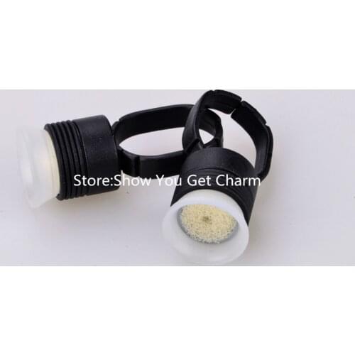 50pcs Eyebrow Lips Tattoo Pigment Cups Permanent Tattoo Makeup Ink Holder Sponge Containers &20pcs black ring holder