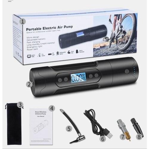 12V 150PSI Cordless Air Pump Tire Inflator Cordless Portable Rechargeable Air Pump for Car Bicycle Tires Balls