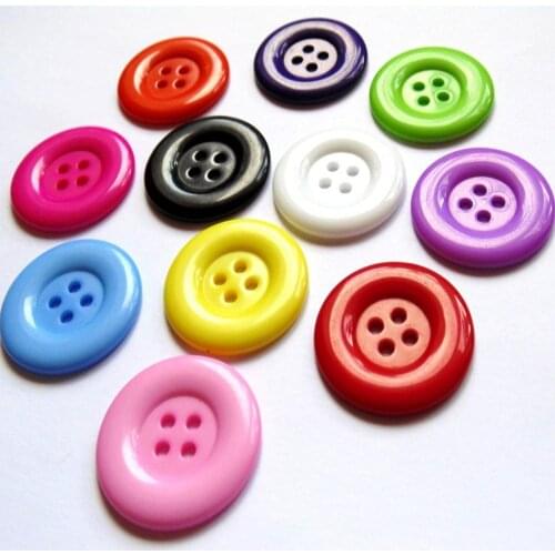 20pcs 38mm Large Resin Buttons Sewing Coat Sweater Clothing Mixed 4 Holes Garment Accessories Scrapbooking