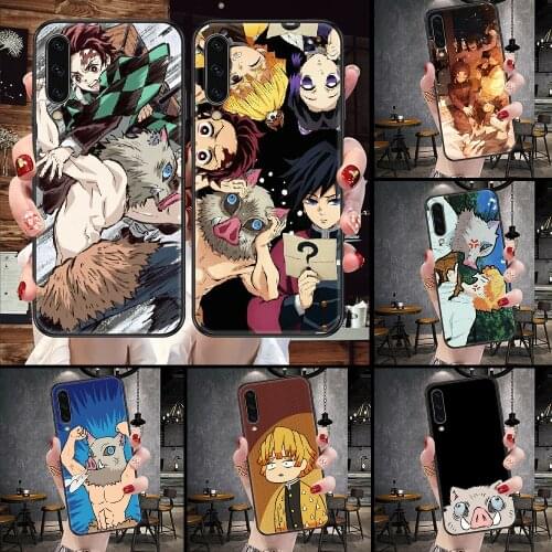 Demon Slayer Funny Phone case For Samsung Galaxy A 3 5 7 8 10 20 21 30 40 50 51 70 71 E S 2016 2018 4G black soft back pretty