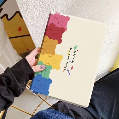 Colorful Cover for iPad Pro 11 2020 2018 10.2 9.7 Case Soft Back Stand Smart Cover for iPad Air 2 1 3 Pro 10.5 6th 7th Gen Capa