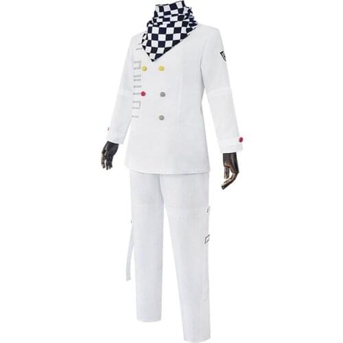 Men Game Danganronpa V3 Costume Oma Kokichi Cosplay Cape Cloak Killing Harmony Top Coat Jackets Pants Shoes Wigs Halloween Party