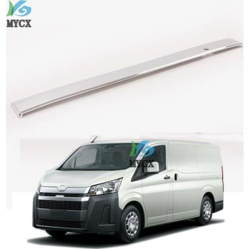 For Toyota HiAce Granvia Commuter 2019 2020 Chrome Trim Rear Trunk Lid Cover Tailgate Strip Back Door Boot Garnish Accessories