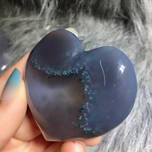 Druzy agate heart 2226