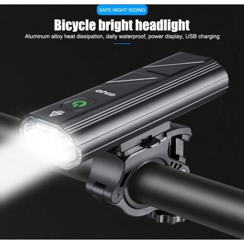 T6 LED Bicycle Bike Headlight USB Rechargeable Waterproof Bicycle Front Lights Lamp Night Ridding Safety Cycling Accessories