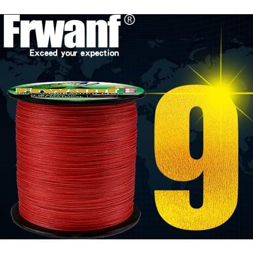 Frwanf 300M 9 Strands PE Braided Fishing Line Super Strong Strength Rope 9 Strand Multifilament Carp Fishing Line 15-110LB