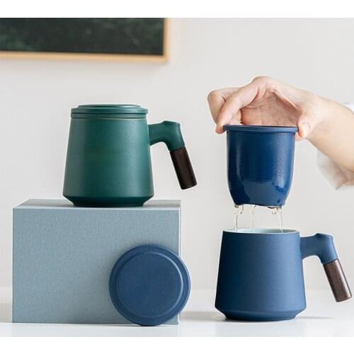 Ceramic Mug Large Capacity Teapot Chinese Kung Fu Tea Set Puer Kettle Coffee Maker Coffee Mug Convenient Office Tea Pot