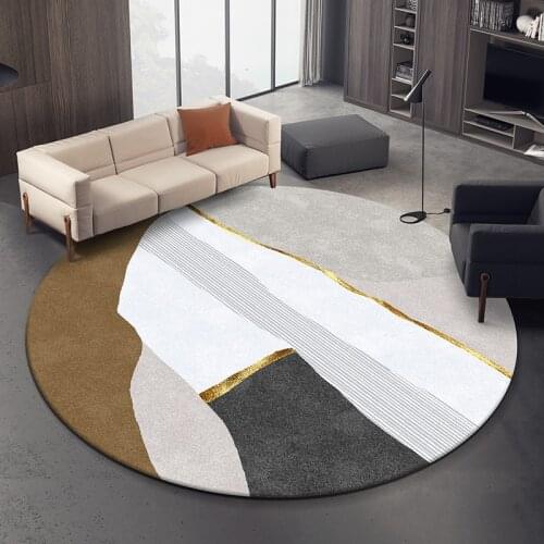 Nordic Round Carpet Living Room Home Bedroom Round Rug Computer Chair Floor Mat Sofa Coffee Table Rugs And Carpets Cloakroom Mat