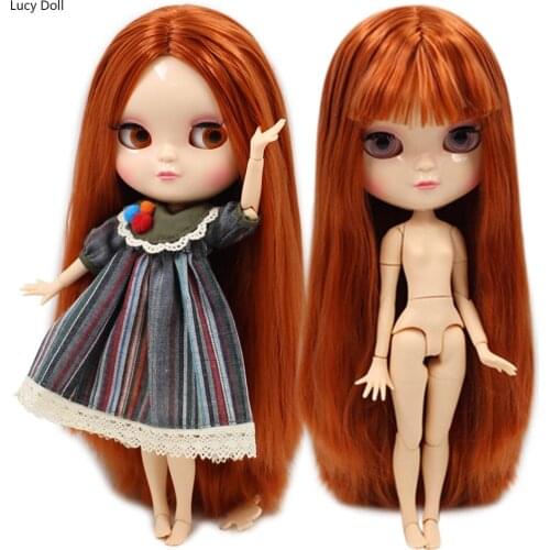ICY DBS DOLL Small Breast Azone Joint Body BL232 Red Brown Hair 30cm