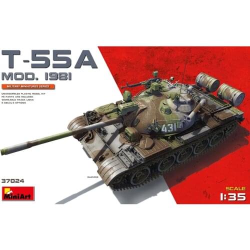 MiniArt 37024 1/35 T-55A Medium Tank Mod.1981 - Scale Model Kit