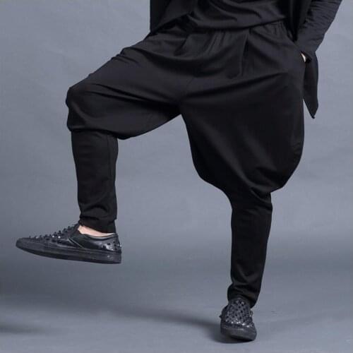 S-5xl Men New Fashion Harem Pants Large Collapse Pants Hip Hop Pants Hairstylist Slim Crotch Pants Plus Size Trousers Costumes