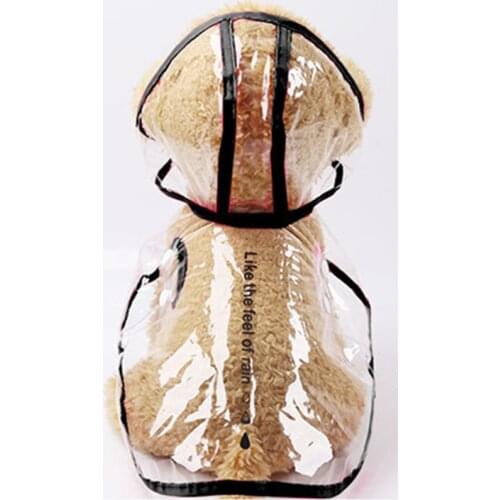 1pc Waterproof Dog Raincoat with Hood Transparent Pet Dog Puppy Rain Coat Cloak Costumes Clothes for Dogs Pet Supplies