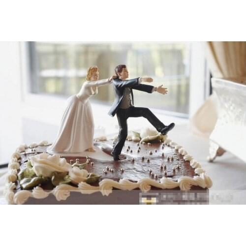 New "Come Back" Bride and Groom Funny Wedding Cake Topper Personalized Cake Toppers in Event and Party Supplies