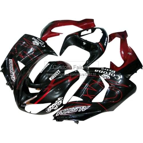 All Black fairing kit for Kawasaki ZX10R zx-10r 2006 2007 Ninja white sticker 06 07 fairings ZR06