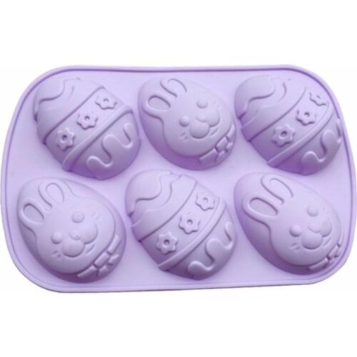 3D Easter Surprise Egg Rabbit Shape Chocolate Silicone Mold DIY Baking Tray Pastry Fondant Soap Cake Mould
