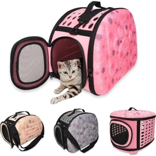 Foldable Dog Carrier Handbag Cat Travel Bag EVA Breathable Shoulder Bags For Small Dogs Puppy Carrying Outdoor Pet Supplies