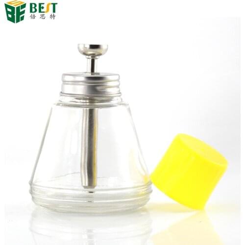 BEST Pure Copper Core Hot Push Down Glass Bottle Empty Pump Dispenser For Nail Polish Remover Alcohol Bottle
