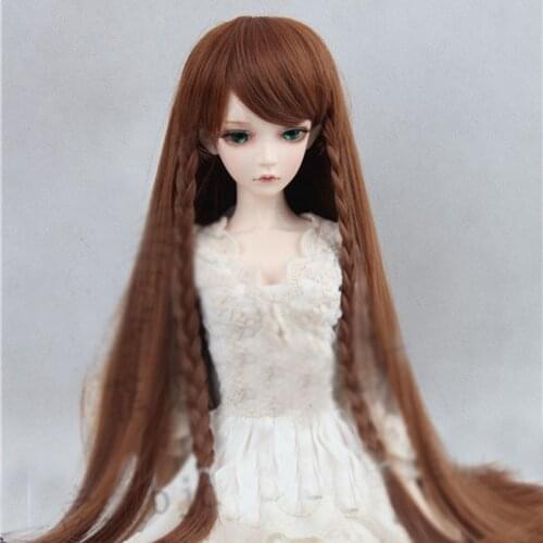 Only wig BJD SD doll wig Kerr wig double braid long hair straight hair high temperature fiber 1/3 1/4 doll wig