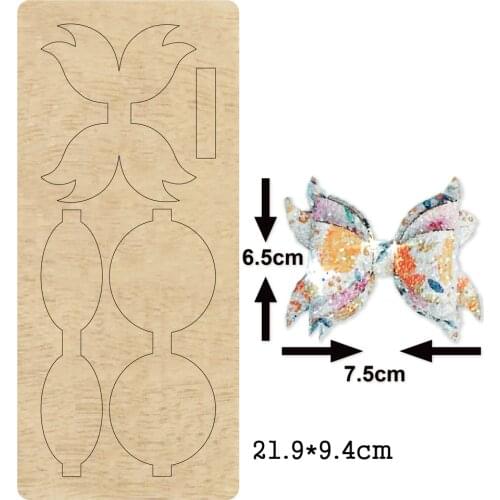 3 Layers Bow Knot Headband 2020 New Cutting Mold Wood Dies For Blade Rule Cutter For DIY Leather Cloth Paper Headwear Crafts New