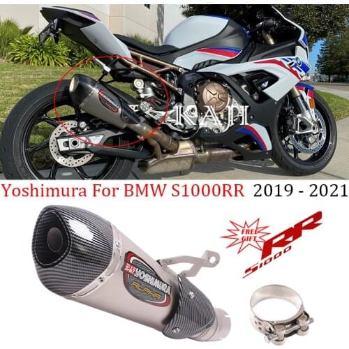 Yoshimura Alpha Motorcycle Exhaust System Escape Modified With Middle Link Pipe Muffler Slip On For BMW S1000RR 2019 2020 2021