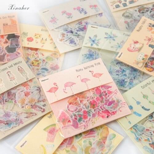 XINAHER 40 pcs/lot Animals rabbit Flamingo mini paper sticker package DIY diary decoration sticker album scrapbooking
