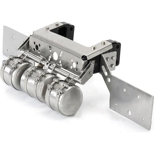 Tail Beam Tail Light Stand Bracket Frame with Three Gas Tank for 1/14 Tamiya MAN RC Truck Tractor Accessories