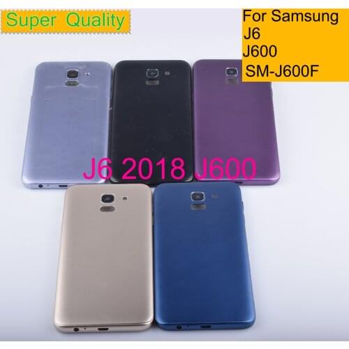 10Pcs/lot Replacement For Samsung Galaxy J6 2018 J600 J600F SM-J600F Housing Battery Door Rear Back Cover Case Chassis Shell J6