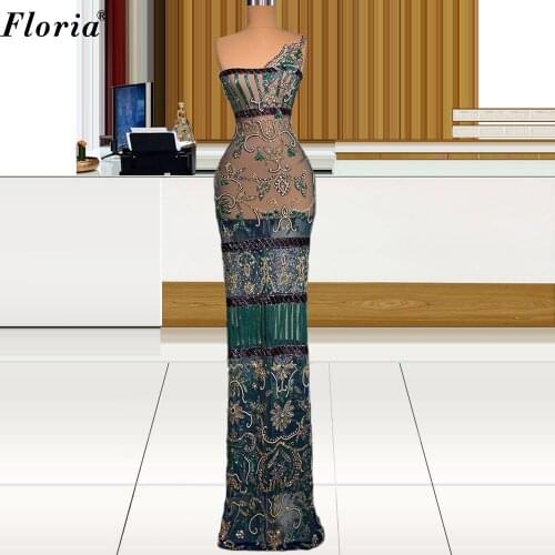 Gorgeous Beading Evening Dresses Long Mermaid Evening Gowns For Women Transparent Crystals Celebrity Dresses Robe De Soiree