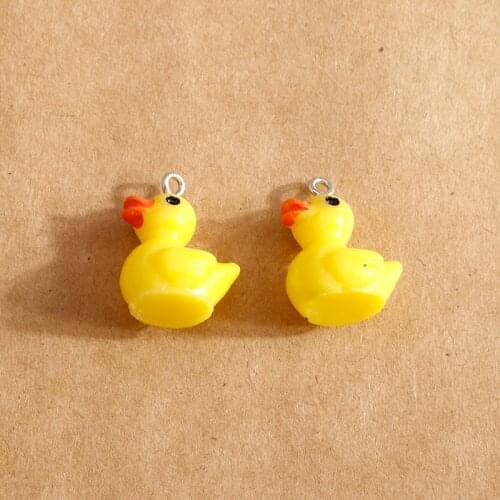 10pcs/lot 16*19mm Enamel Little Ducks Charms Cute Earring Pendants DIY Bracelets Necklace Charms for Jewelry Making