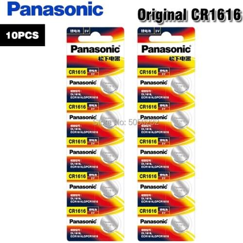10pcs/lot PANASONIC CR1616 LM1616 ECR1616 DL1616 L11 L28 3V Original Lithium Battery Button Coin Cell Button Coin Battery