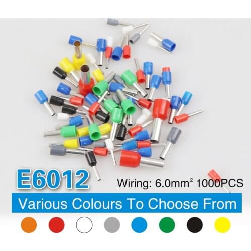 1000PCS E6012 Wire Connector Crimp Conector Terminator Connector Eletrico Terminais Tubular Terminale Cable Terminales Set