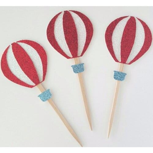 20pcs hydrogen balloon Cupcake Toppers circus party,birthday toppers,cupcake toppers,carnival cake topper, carnival cupcake