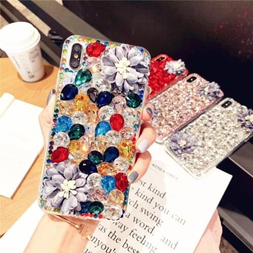 2021 New Arrival 3D Handmade Rhinestones Crystal Bling Full Diamonds Colorful Shiny Mobile Phone Case For iPhone 12 11 pro XR XS