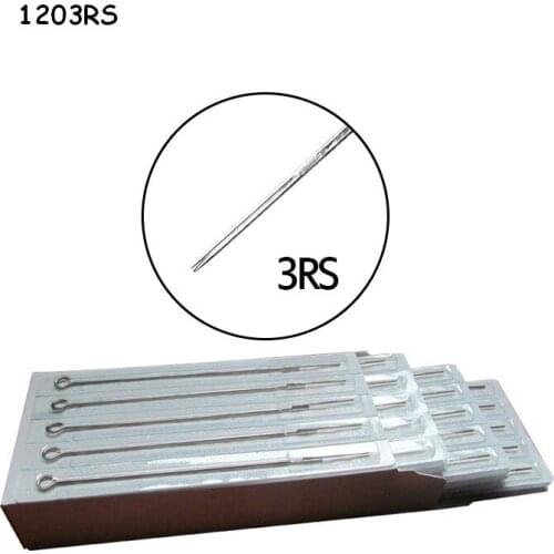 50PCS 3RS Disposable Sterilized Pro Top Quality Sterilized Tattoo Needles Round Shader for Tattoo Ink Tips