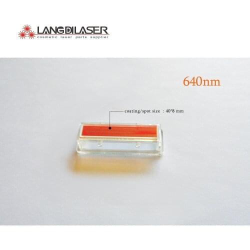 640nm IPL filter for spot size 40*8 , material : sapphire changeable filter , IPL laser optic filters